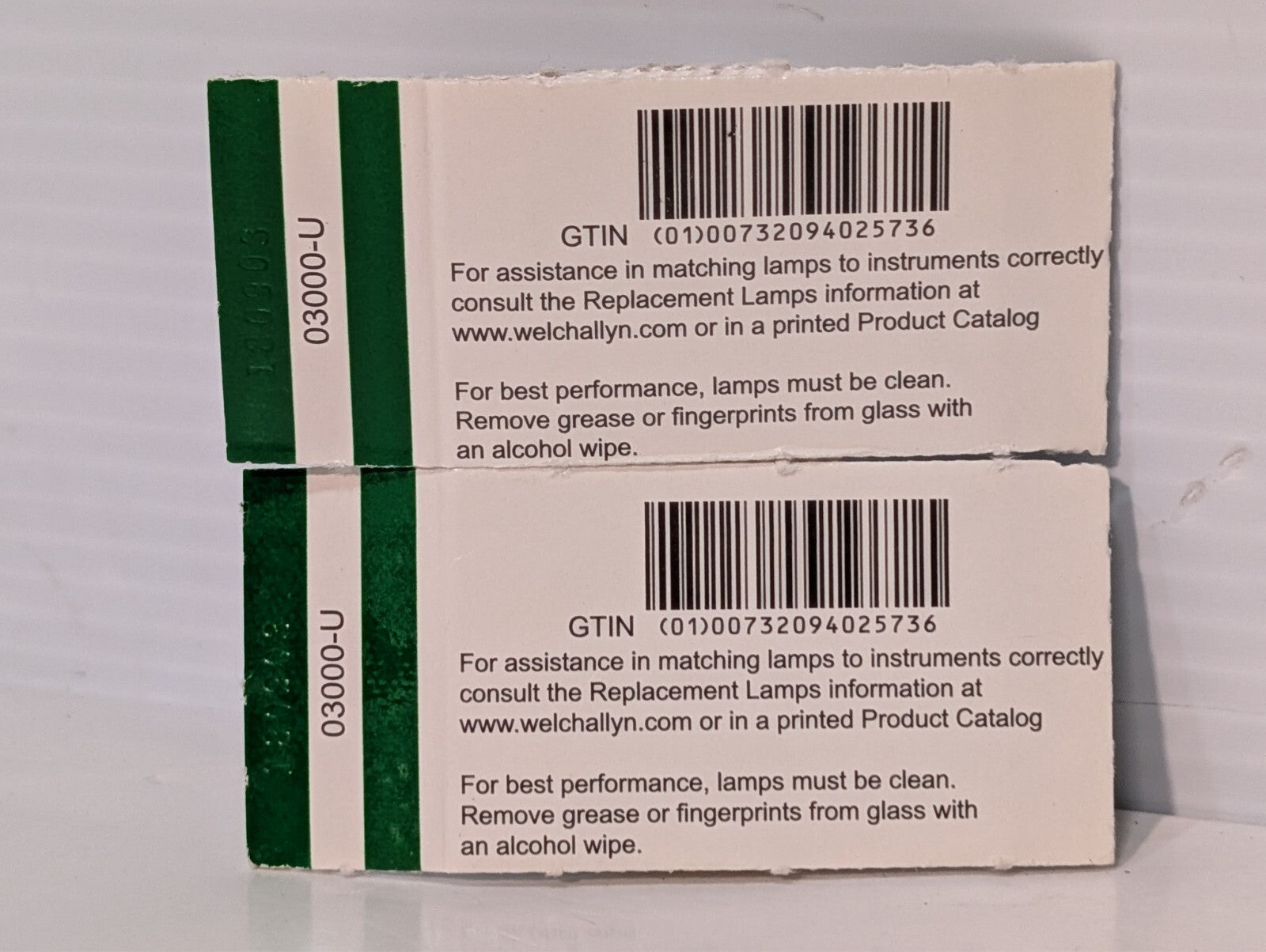 (2) Welch Allyn Genuine 03000-U Replacement Bulb Lamp for 11710 Ophthalmoscope
