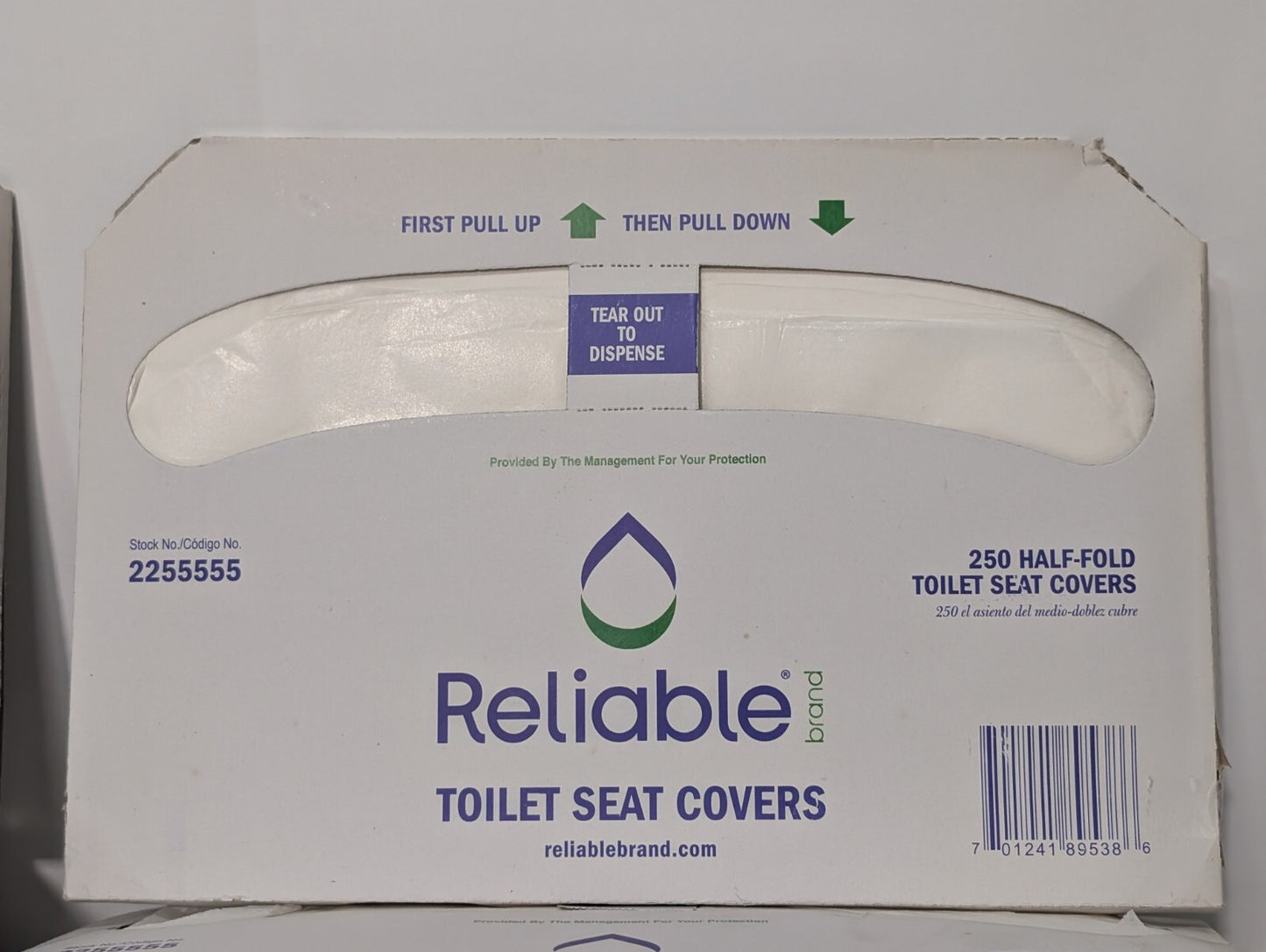 (4,500) Reliable 2255555 Toilet Seat Covers, Flushable Disposable Half-Fold