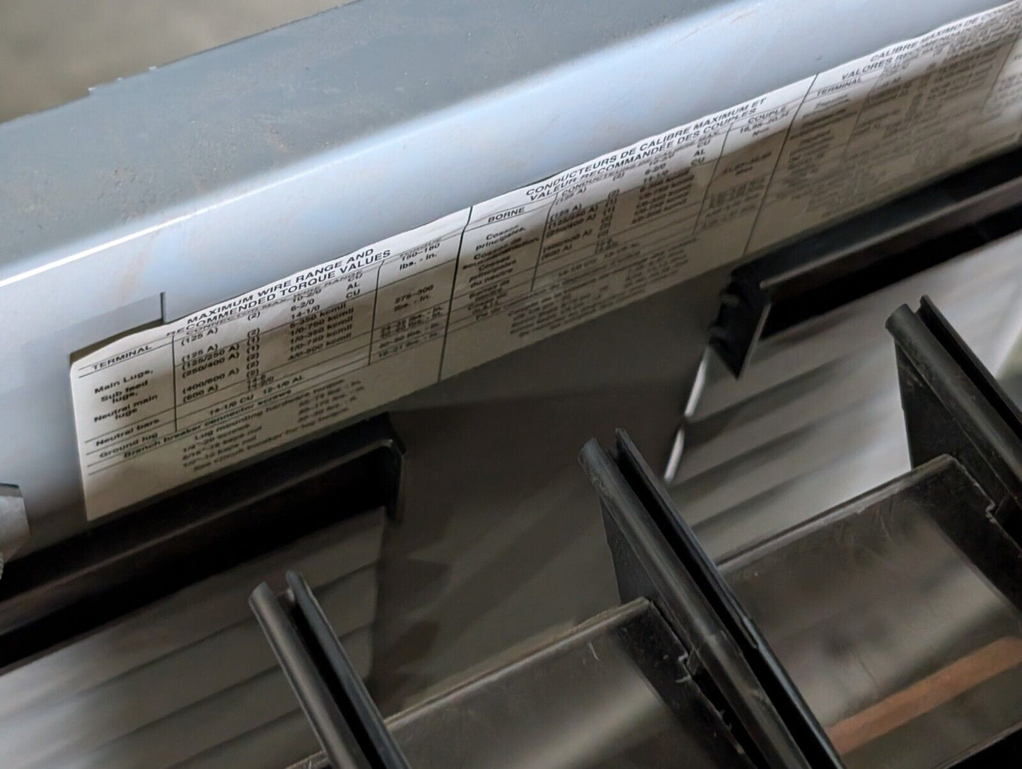 Square D NF430L2C Panelboard, 250A, 347VAC in original box (damaged) as shown