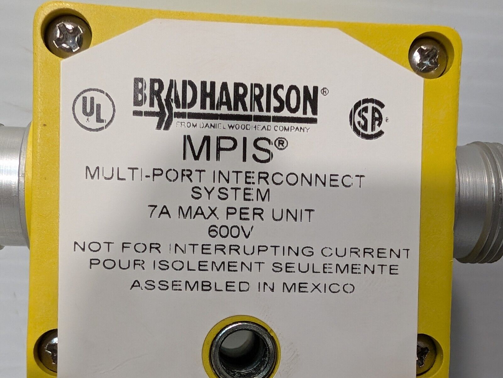 Brad Harrison 411P801 Multiport Interconnect System 7A Max, 600V - Free Ship