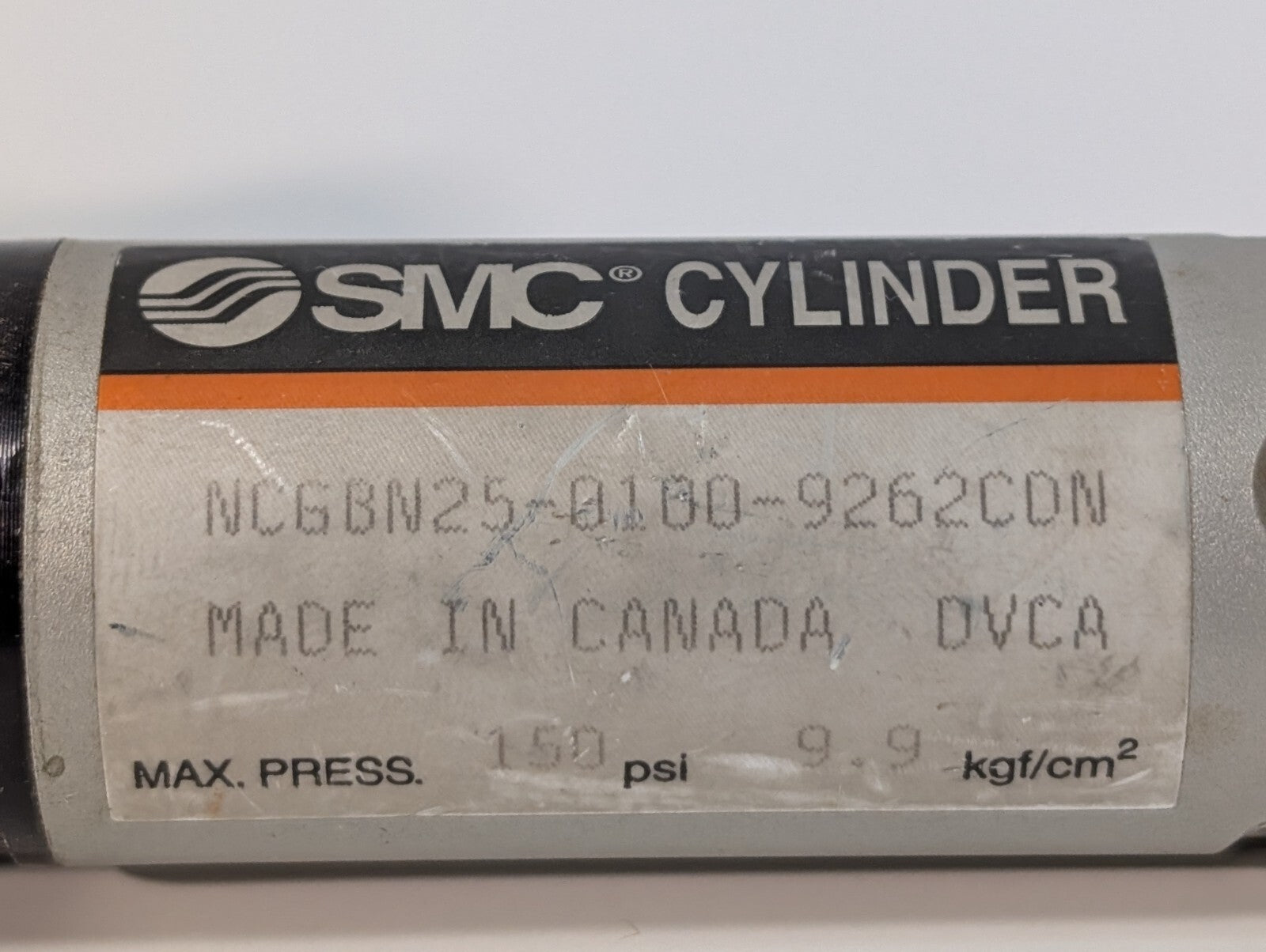 SMC Cylinder NCGBN25-0100-9262CDN Pneumatic Cylinder 150PSI 1" Stroke
