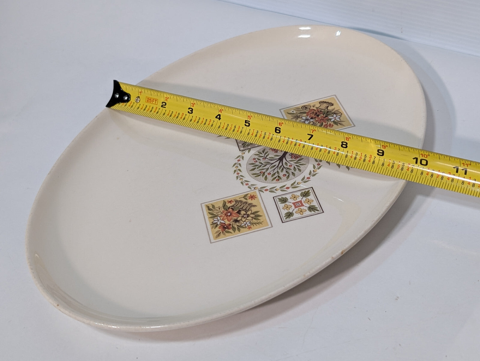Vintage Taylor Smith Brocatelle Ever Yours Oval Serving Platter, 1960s, MCM