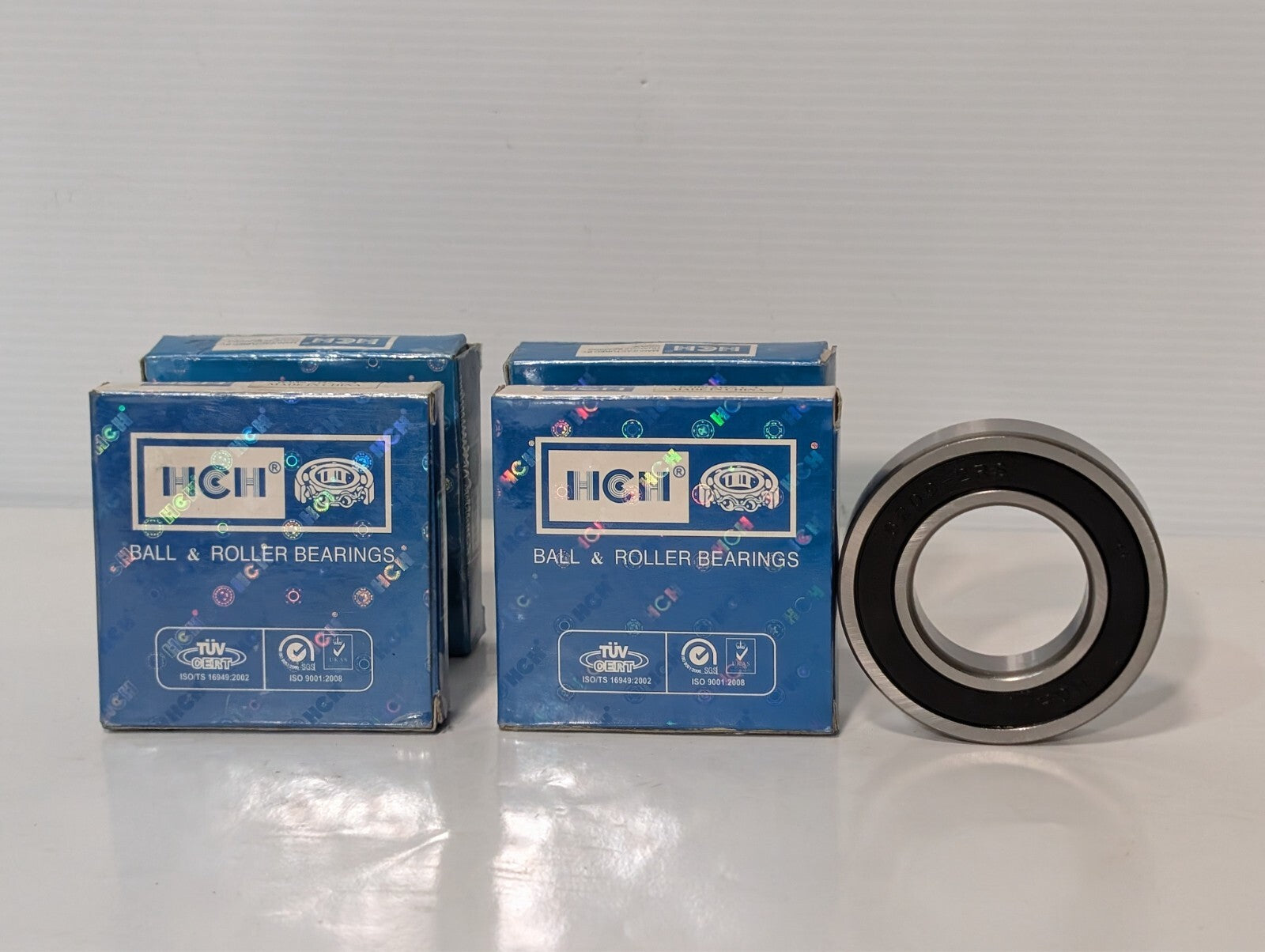 (4) HCH 6209 2RS C3 Premium Rubber Seal Ball Bearing 45x85x19mm