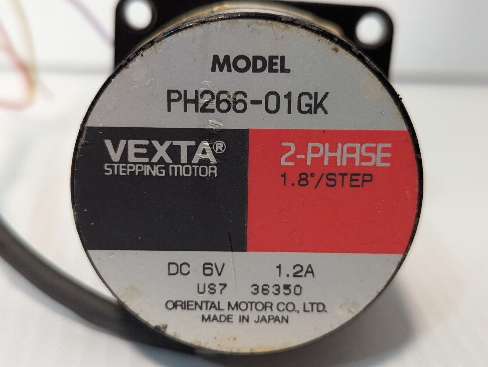 Oriental Motor Vexta PH266-01GK PH26601GK 2-Phase Stepping Motor - Free Shipping