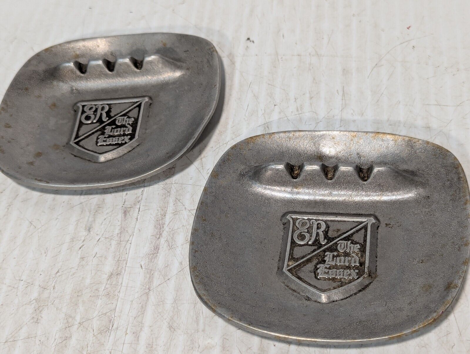 Lot of 2 The Lord Essex Promotional Metal Ashtrays - Free Shipping