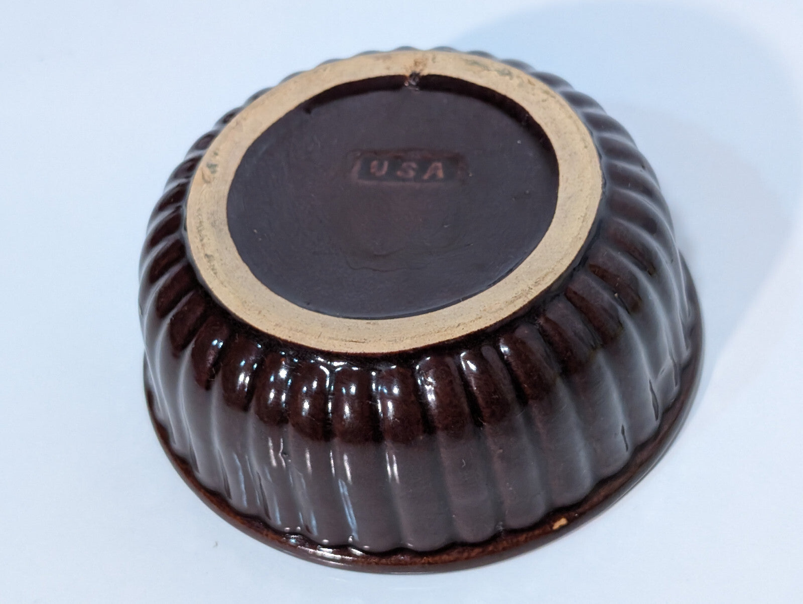 Vintage Stonewear Pottery Nut Candy Snack Serving Dish Earth Tone Made in USA