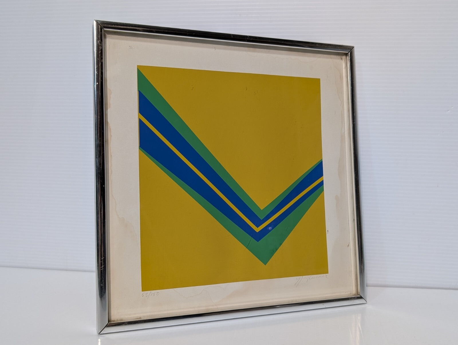 Abstract Art Print by N. Turner, Limited Edition 58 of 150,  11" x 11', Framed