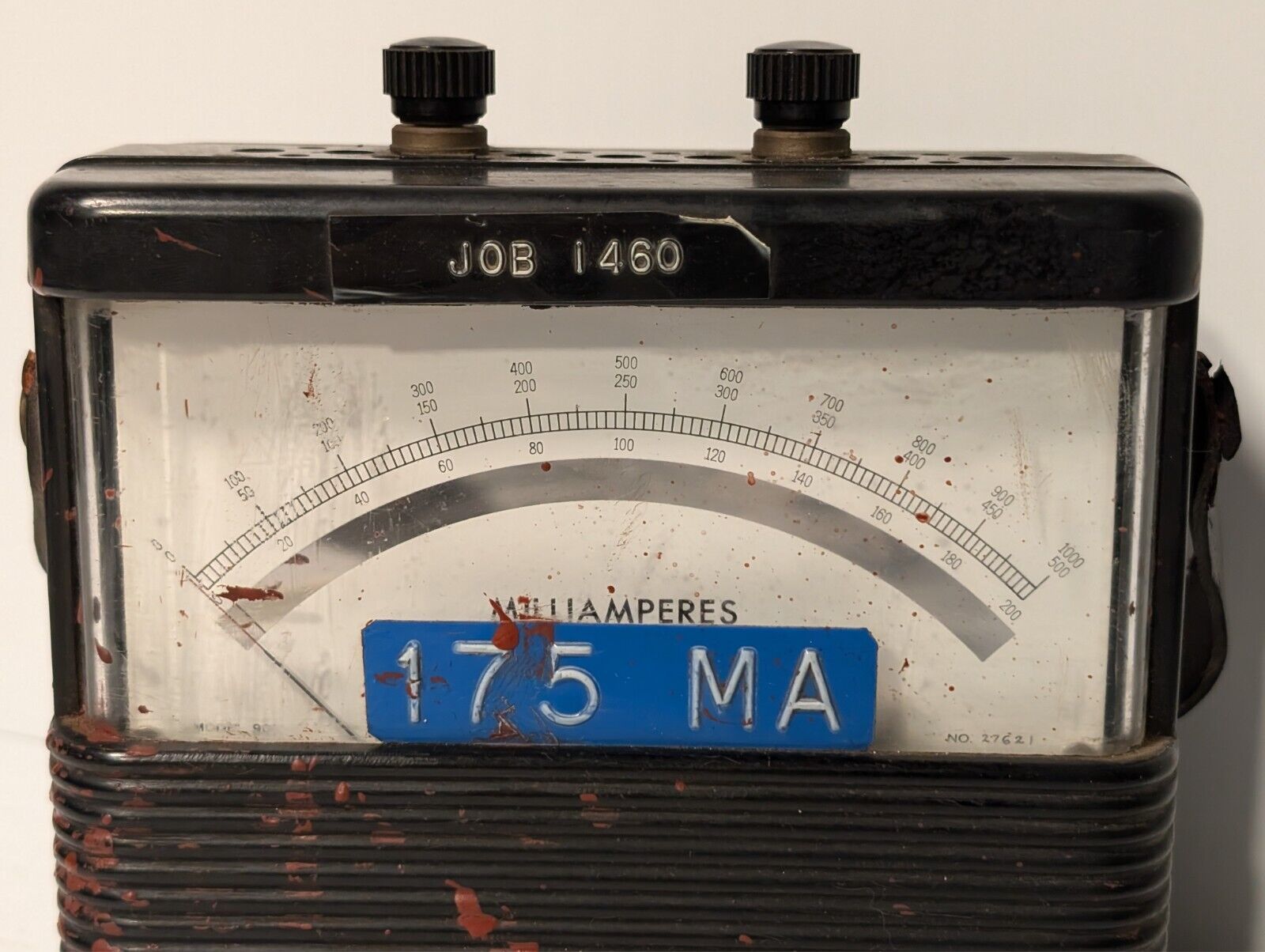 Weston 901 DC milliammeter, 0-1000mA, with probes and leather handle as pictured