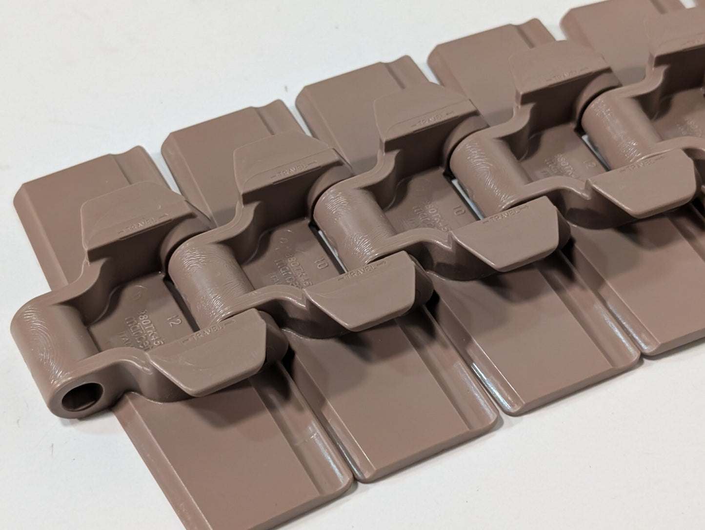 (3) Marbett Rexnord 880TK450 4-1/2" Brown HP Table Top Chain RH450, 48" 16" 28"