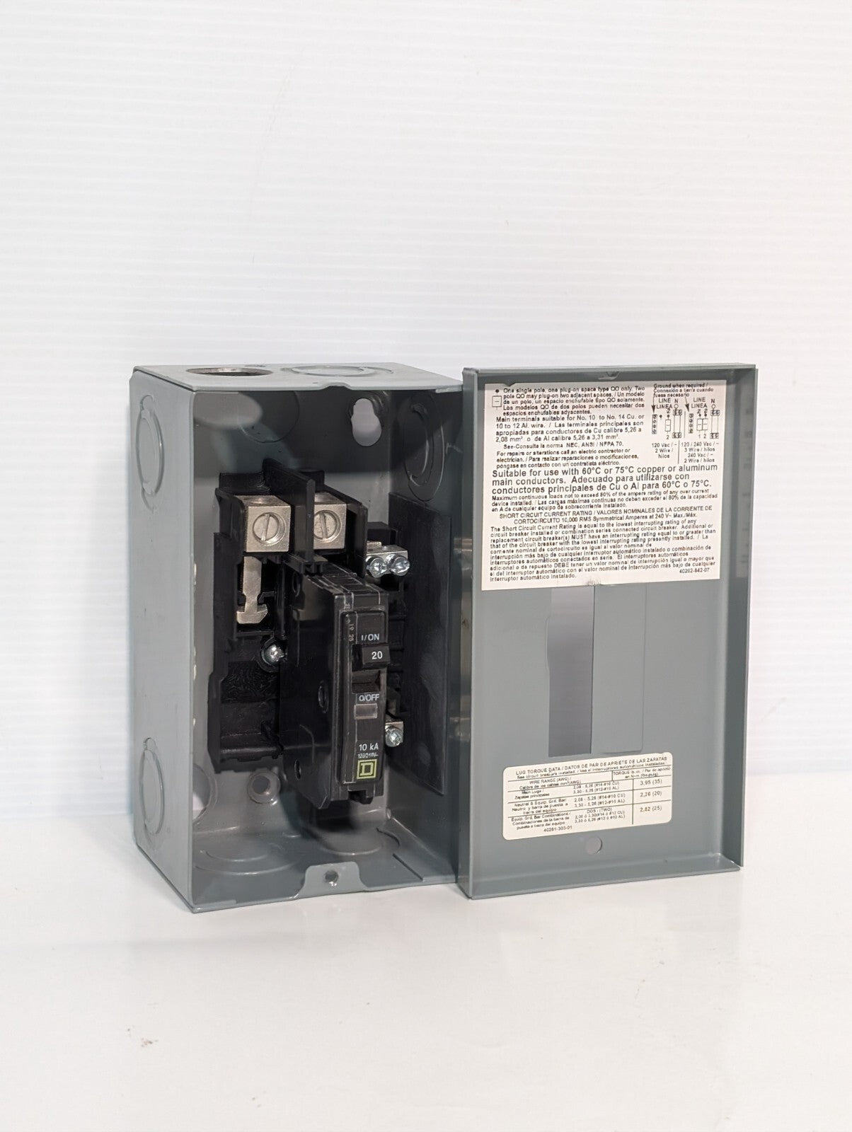 Square D QO2L30S G01 Series Circuit Breaker Load Center G1 Type 1