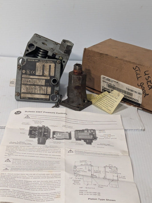 Allen Bradley 836T-T302J Pressure Control Switch, 3/8in, 200-3000psi 120-600vac