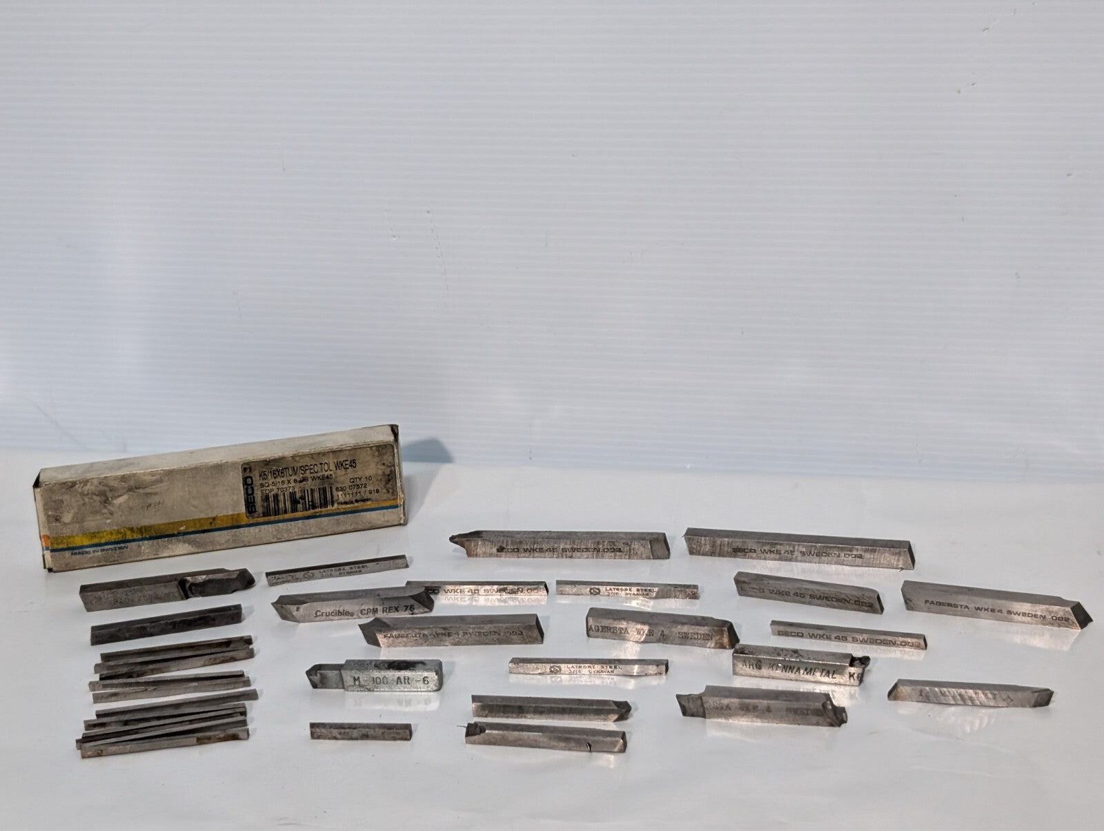 (30) Seco WKE 45 Cobalt (and other) Rectangular Tool Bit Blanks