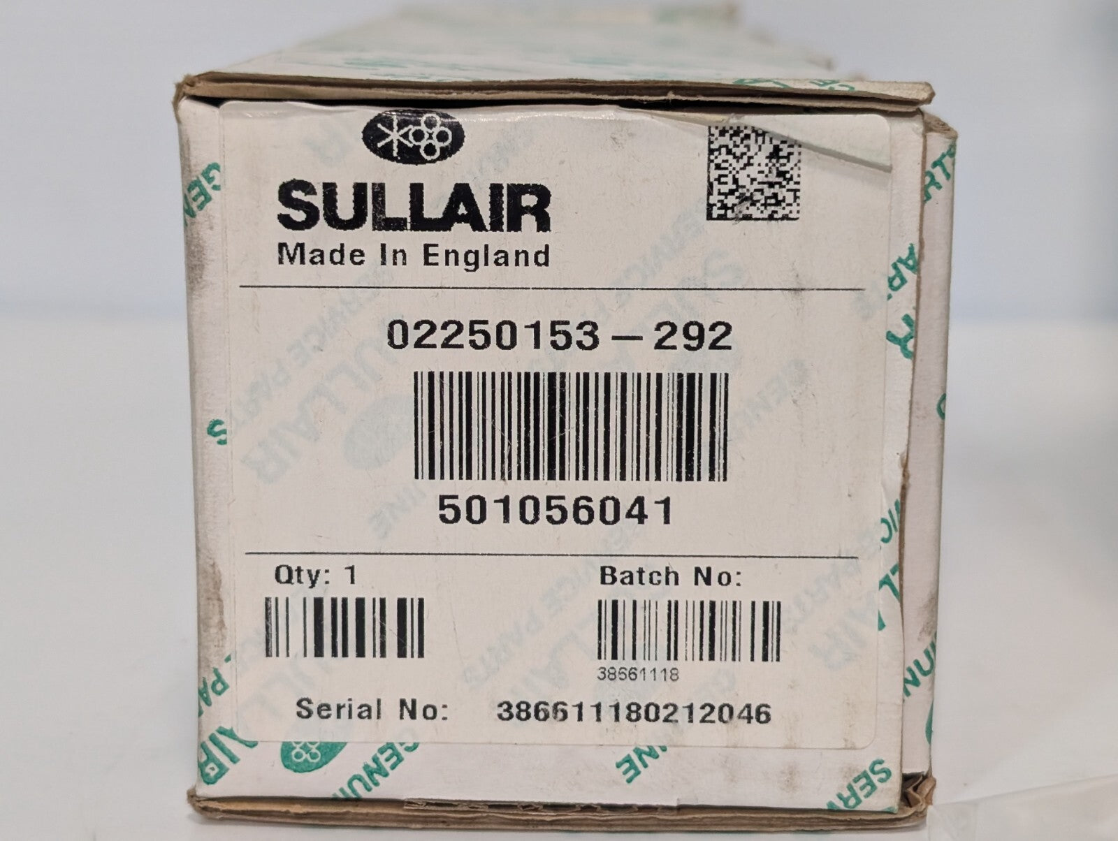Sullair 02250153-292 Replacement Filter Element w/ Parker 605010830 O-Ring Seal