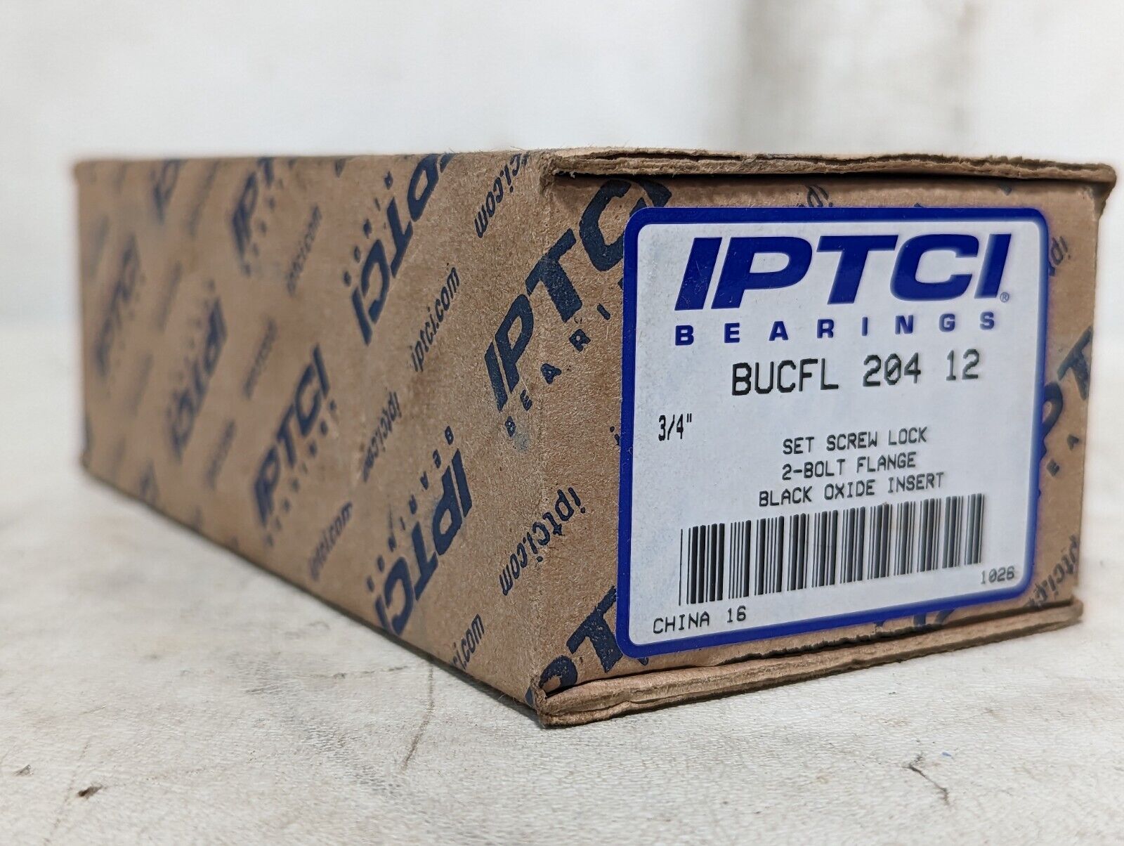 IPTCI BUCFL20412 3/4", set screw lock, 2-bolt flange, black oxide insert