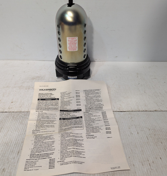 Wilkerson F30-06-000 Pneumatic Filter, open box with manual -Free Shipping