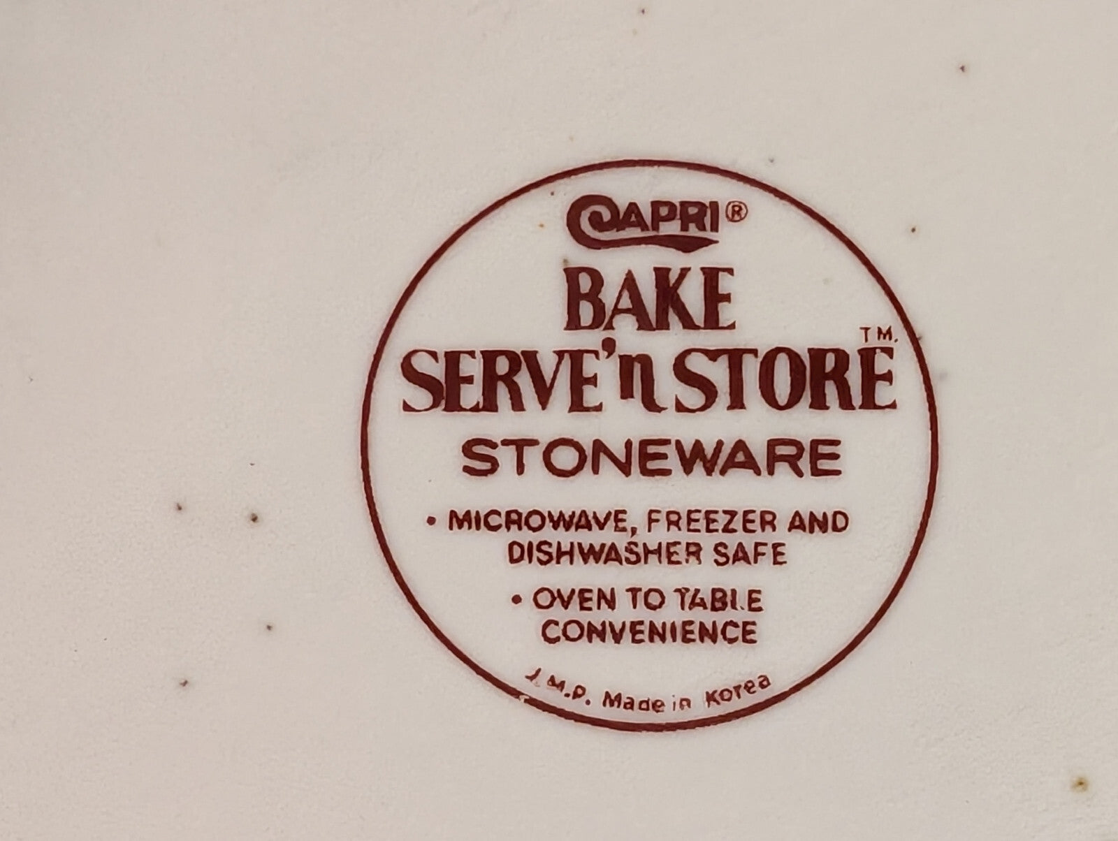 Vintage JMP Capri Bake Serve'nStore Stoneware Daisy Flowers, Pot Pie, Lid, Ladle