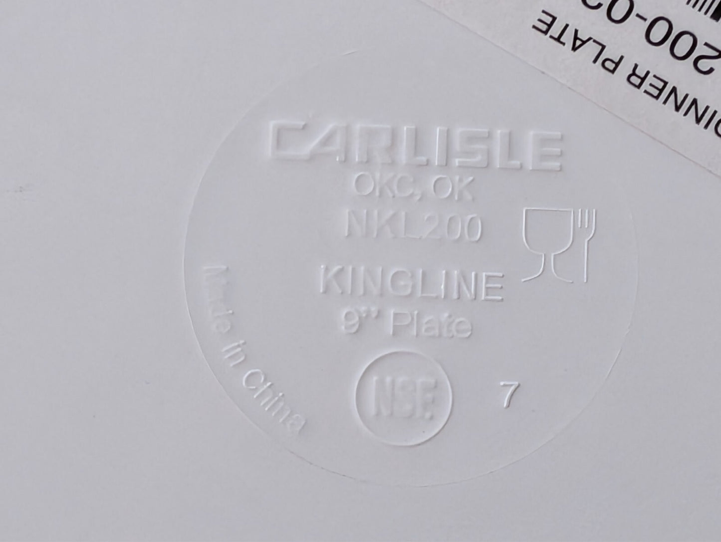 (100) 9" Melamine Dinner Plates White Carlisle KL200-02 Kingline Tan Dallas P-48