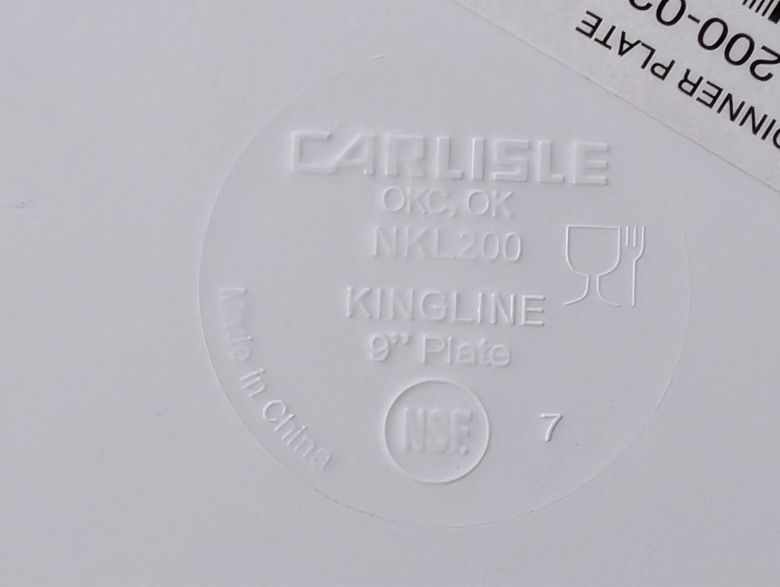 (100) 9" Melamine Dinner Plates White Carlisle KL200-02 Kingline Tan Dallas P-48