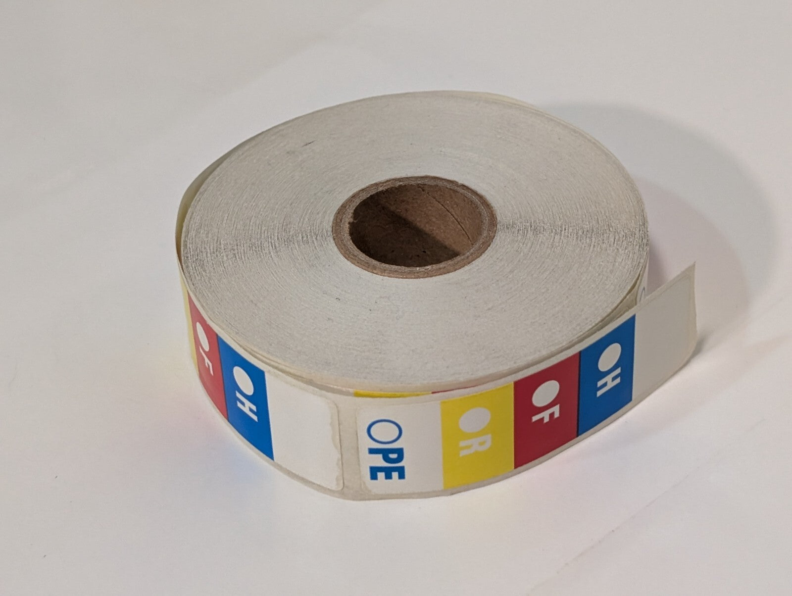 2 ROLLS -Brady 577LS Square Hmig Reactivity Labels 2.875"H x 0.875"W, Multicolor