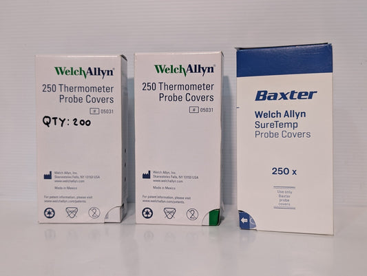 3 Boxes 05031 Welch Allyn \ Baxter Probe Covers for SureTemp Thermometers