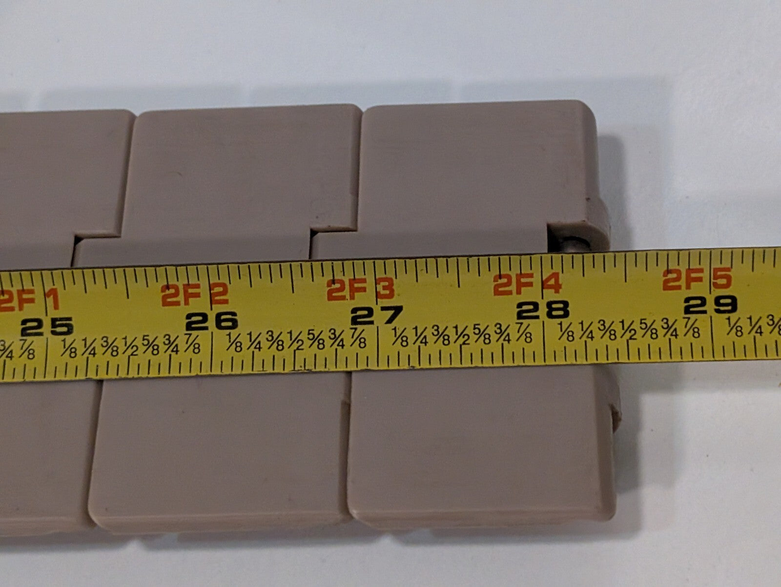 (3) Marbett Rexnord 880TK450 4-1/2" Brown HP Table Top Chain RH450, 48" 16" 28"