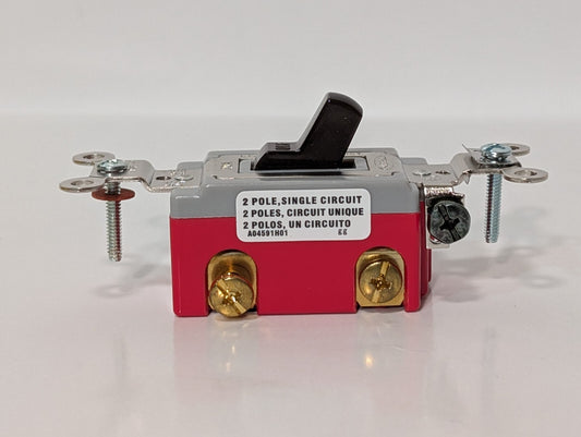 [2] Hubble HBL1222 Nylon Toggle Switch, 2 Pole 20A 120-277VAC
