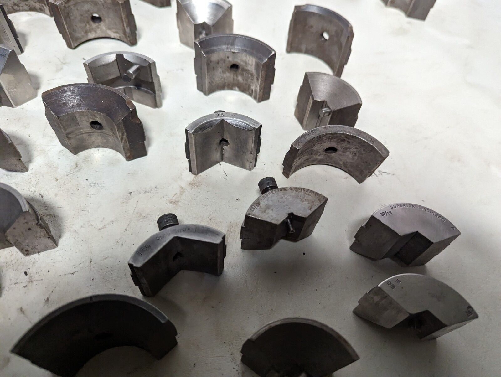 Lot of collet pads as pictured: some complete sets, some incomplete