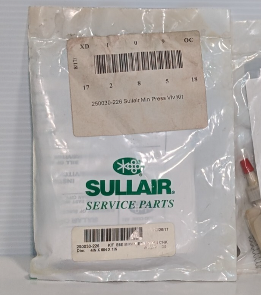 Sullair 250030-226 E6E Minimum Pressure Valve Kit Viton Check
