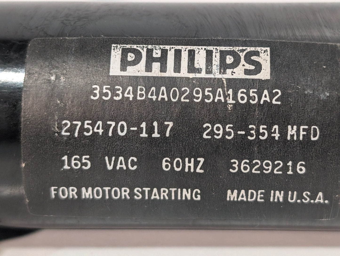 (3) Philips 275470-117 295-354 MFD Motor Start Capacitor 3534B4A0295A165A2