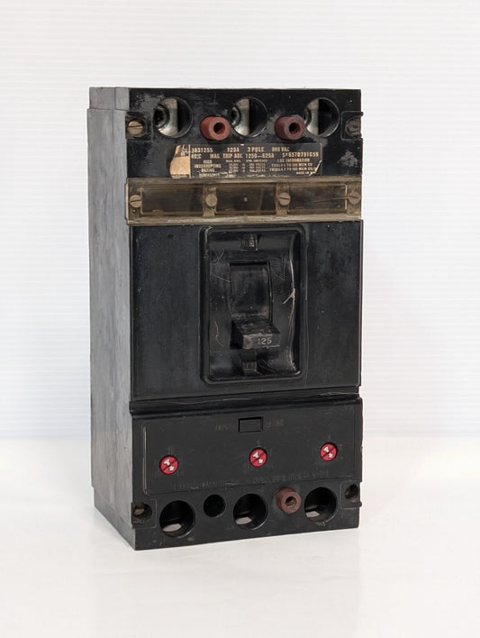 Westinghouse JA3125S Molded Case Circuit Breaker, 125A, 600vac, 3 Pole