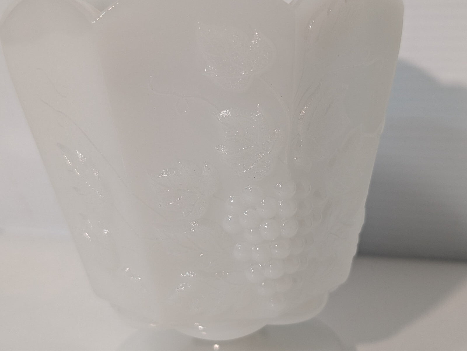 (2) Vintage NAPCO 1186 Cherry & Grape Pattern Vase/Planter
