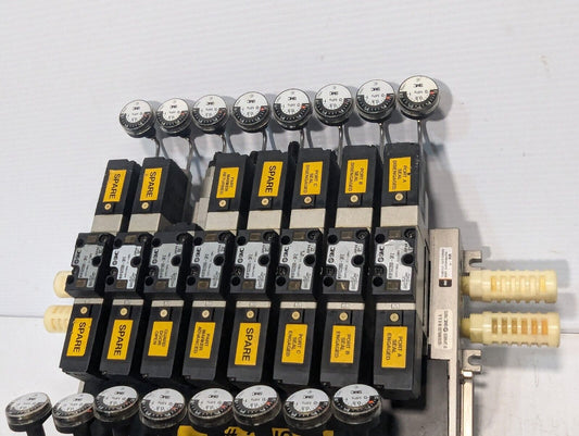 SMC 8 Slot Pneumatic Manifold 8 valve NVFS2400-3FZ +  and Returns