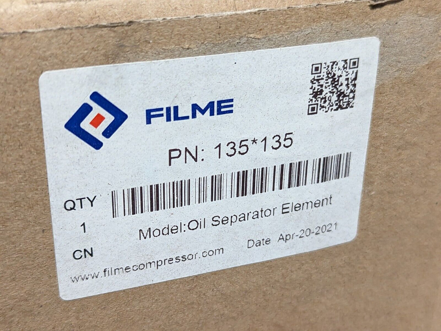 Filme 135*135 oil separator element, 135mm diameter, 135mm height