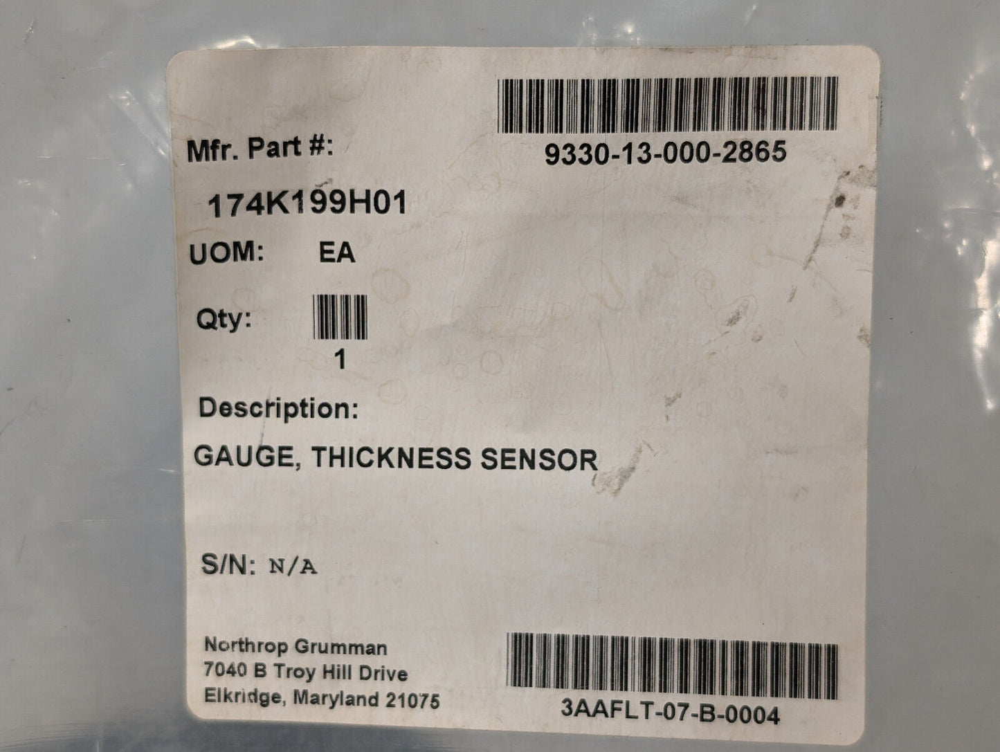 97942- 174K199H01 Gauge Thickness Sensor, Industrial Tool Measurement Device