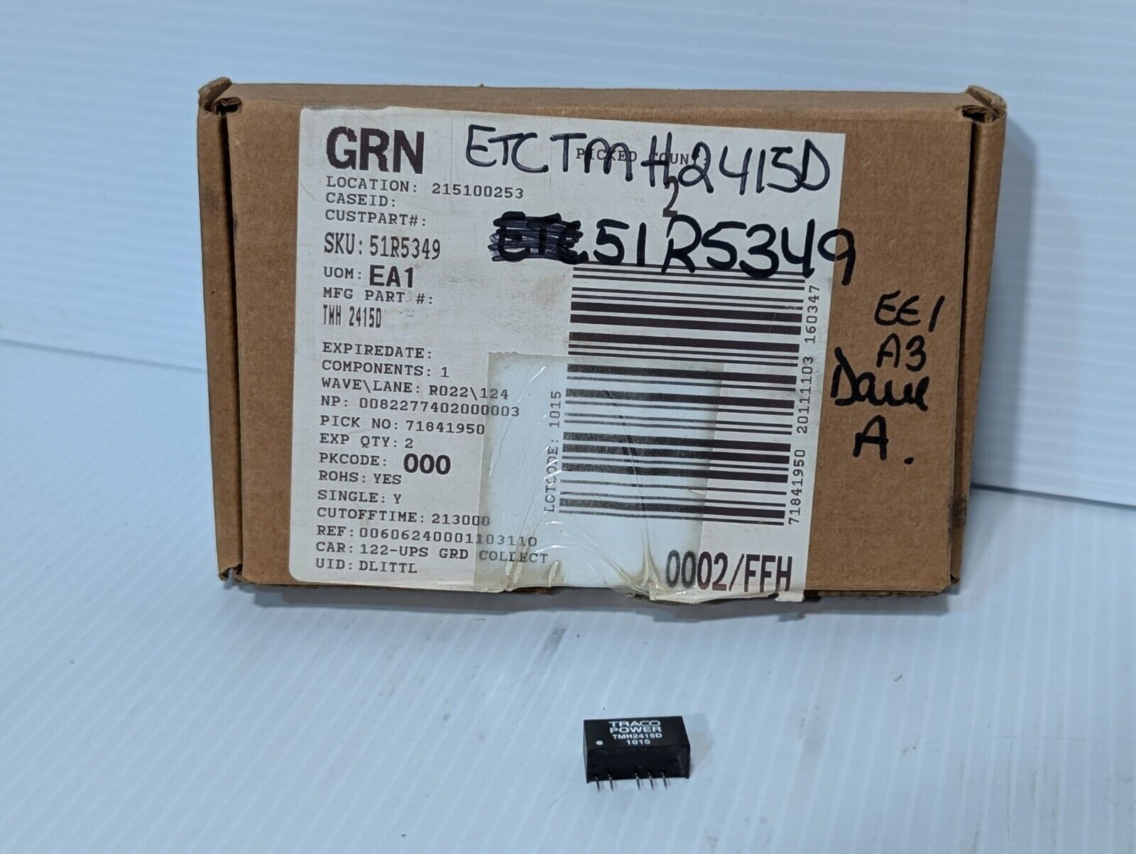 Traco Power TMH2415D, 1015 EEL A3 Dual A, DC Converter, Converter DC