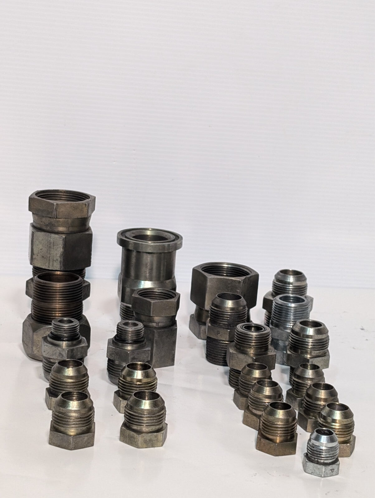 (23) High Pressure Adaptor Fittings Reducers Hex Heads for Hydraulic Press