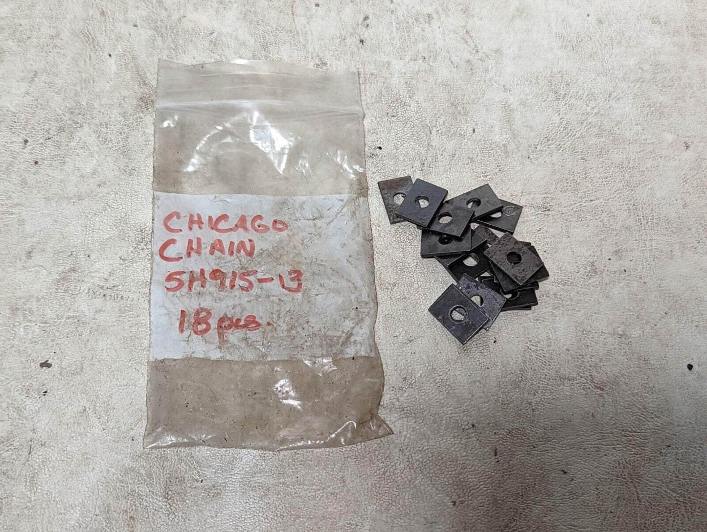 Lot of Chicago Chain parts: 60-827 shaft x7, 3H465-416-G x2, more as pictured