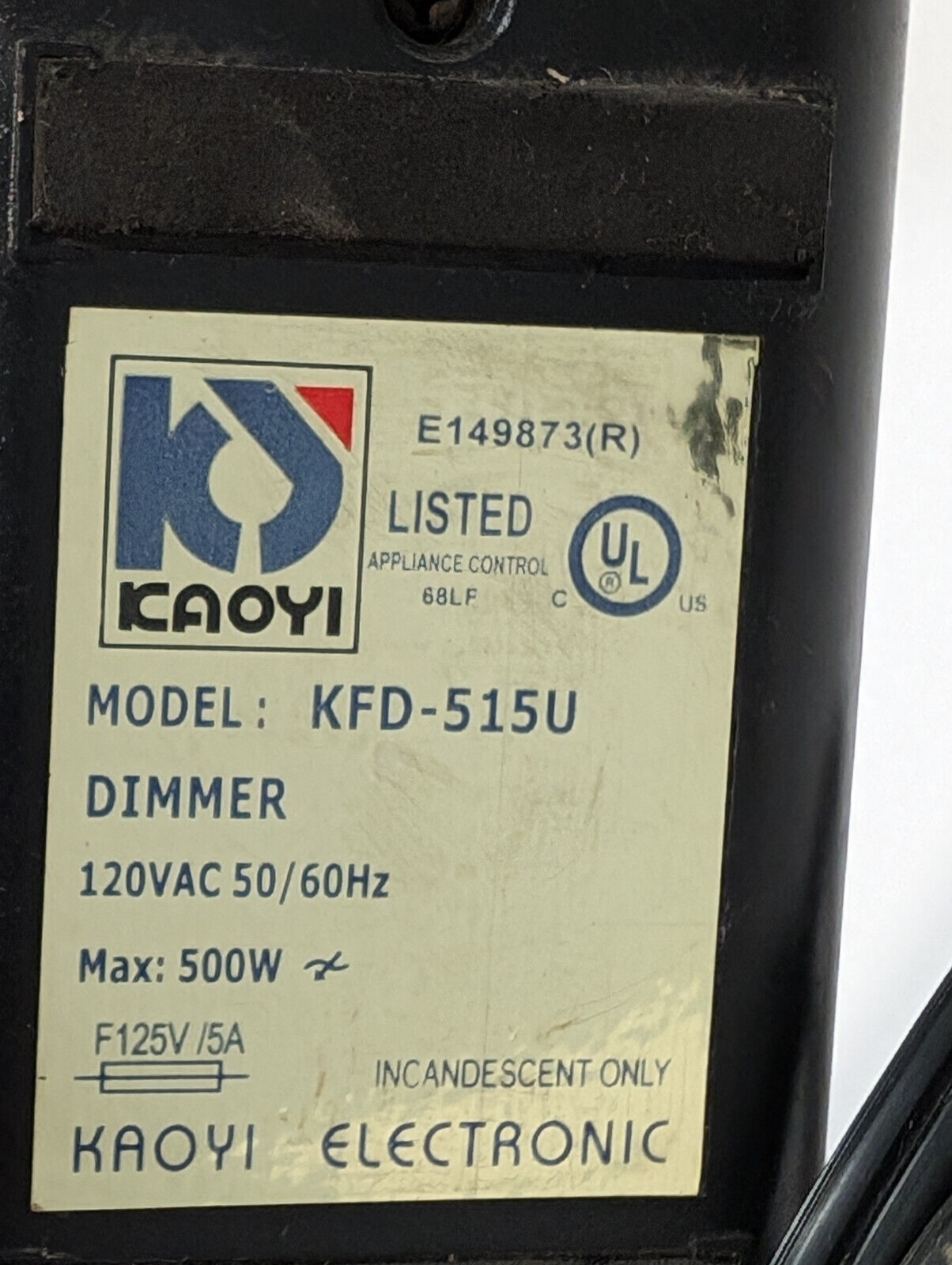 66" Goat Head Torchier Floor Lamp, Kaoyi KFD-5150 Dimmer, Vintage 90s, Brass