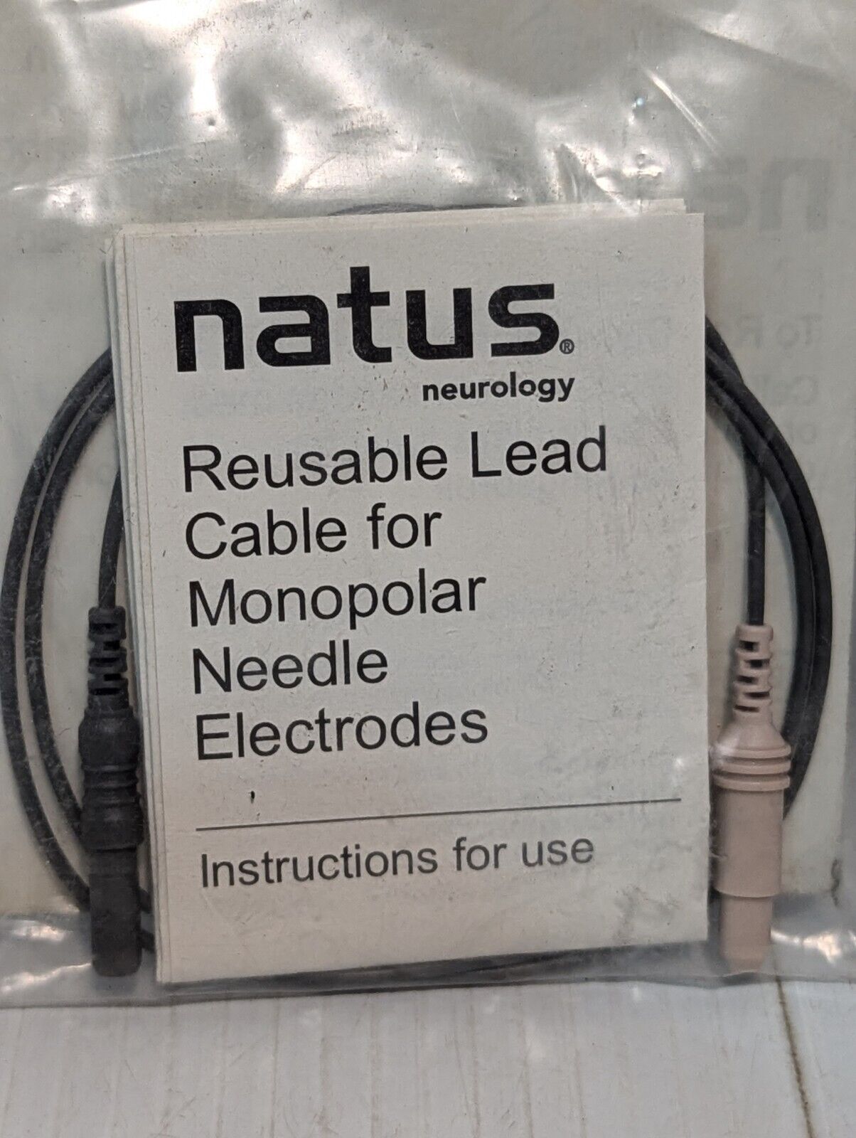 Natus 902-RLC-TP Resuable Cable for Disposable Monopolar Electrodes - Free Ship