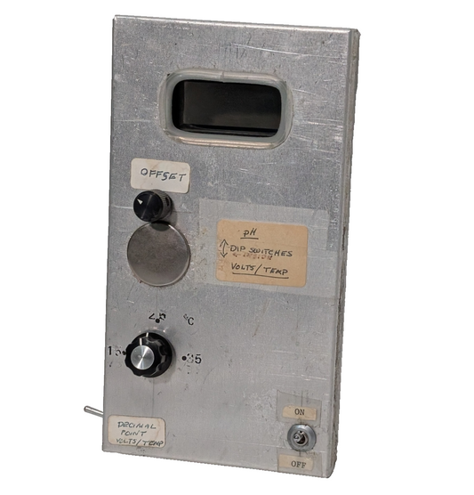Unidentified Control Panel Box Offset Dial, pH Dip Switches, Volts/ Temp, Toggle