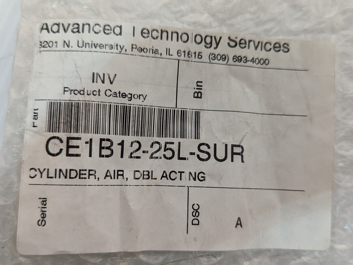 SMC CE1B12-25L Double-Acting Pneumatic Air Cylinder, 25mm Stroke, 0.07-1.0 MPa