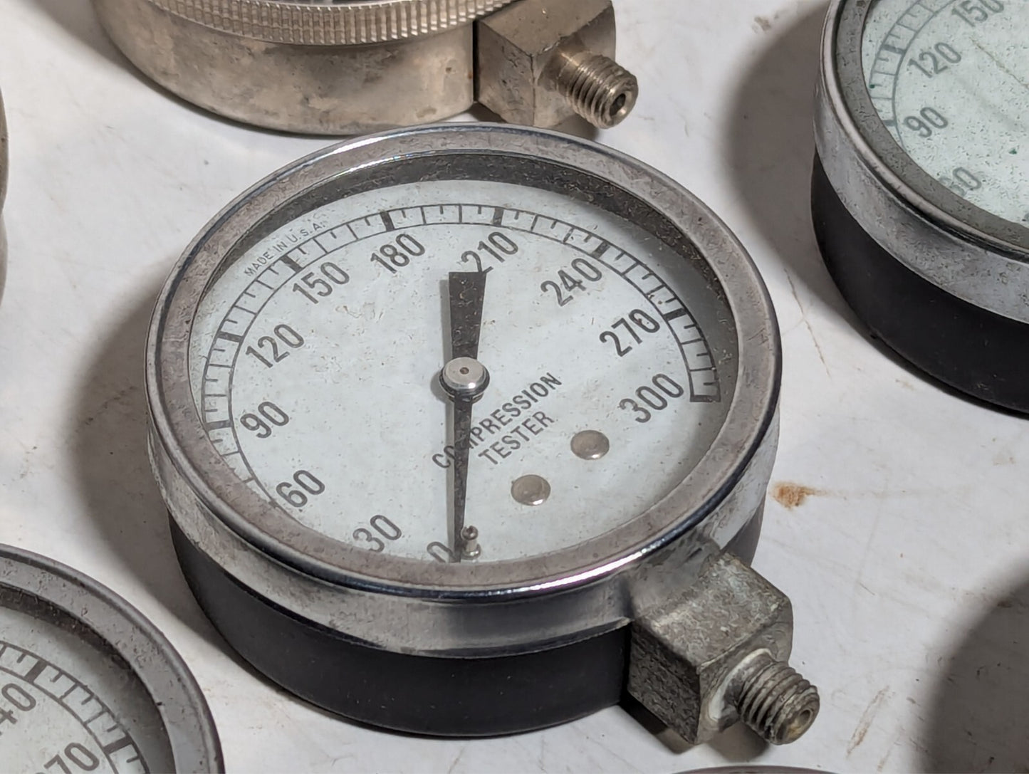 (15) Pressure Gauges and Compression Testers Incl. SEC-201L-254 BC Ames 303