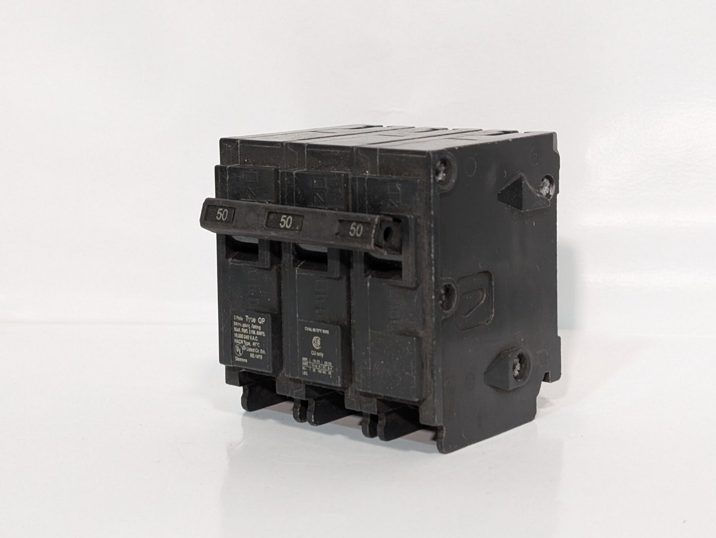 (8) 3-Pole Circuit Breakers, Assorted Amperages and Brands, See Photos