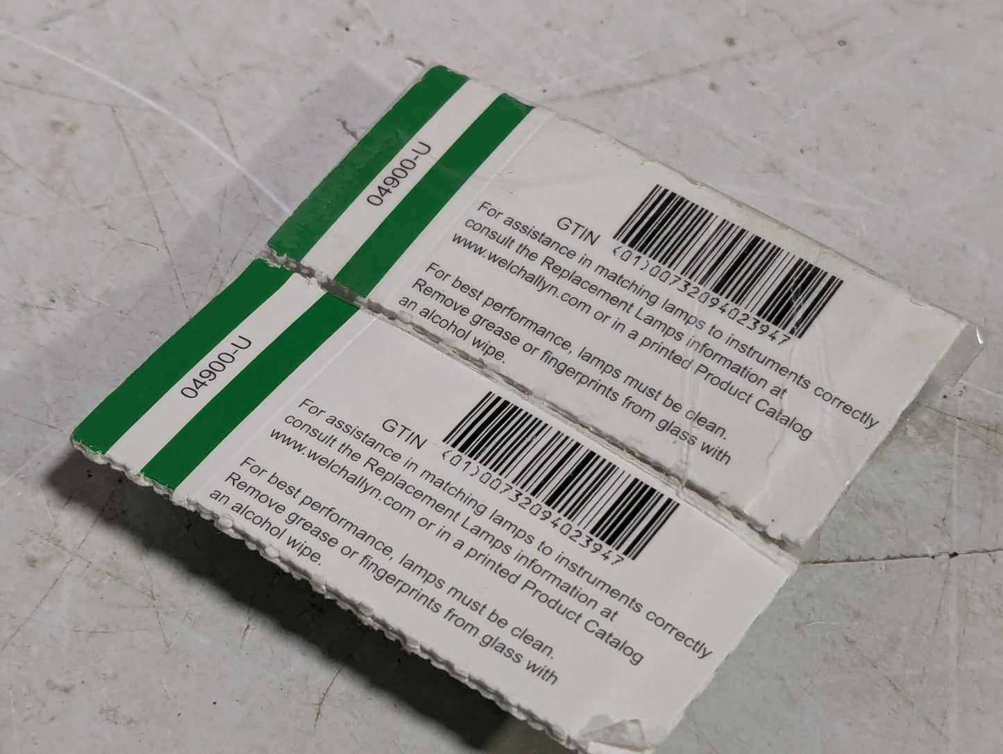 (2) Welch Allyn 04900-U Replacement Bulbs for Opthalmoscopes (11720,11730,11735)