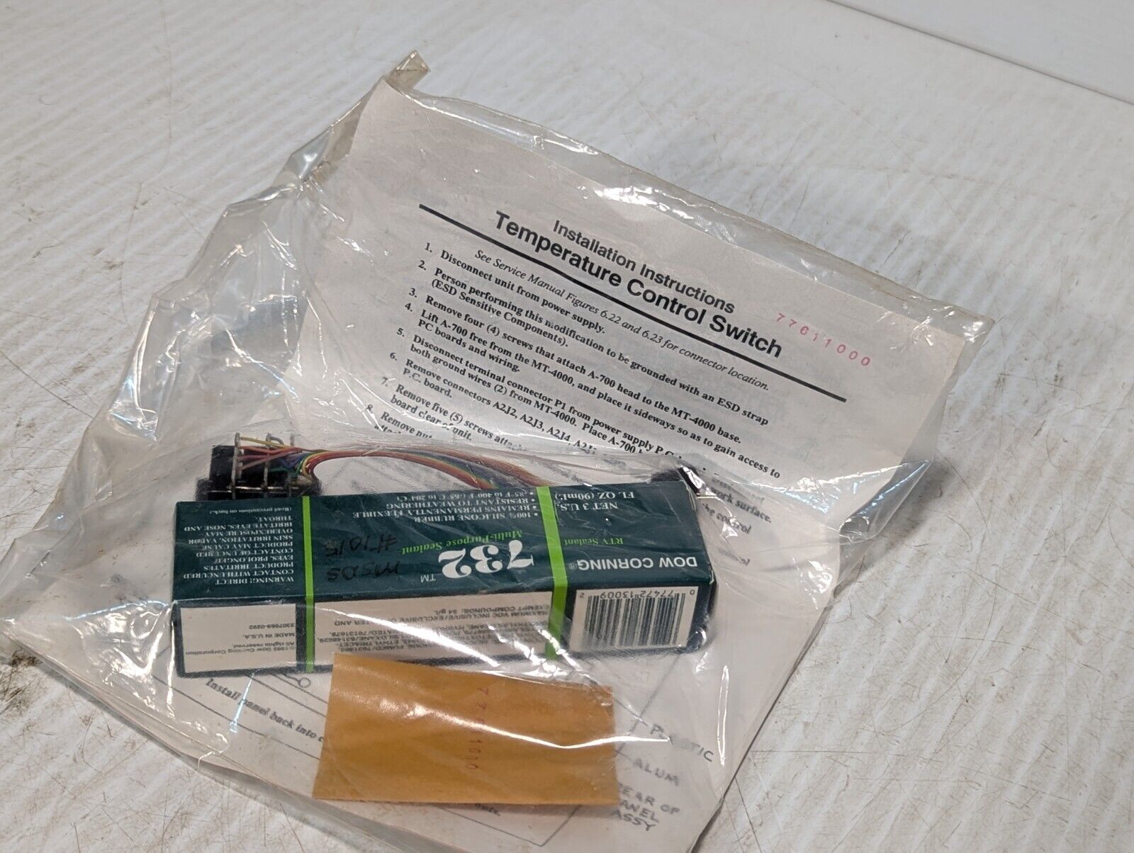 Gaymar 77611000 temperature control switch, DOW Corning 732 RTV - Free Shipping