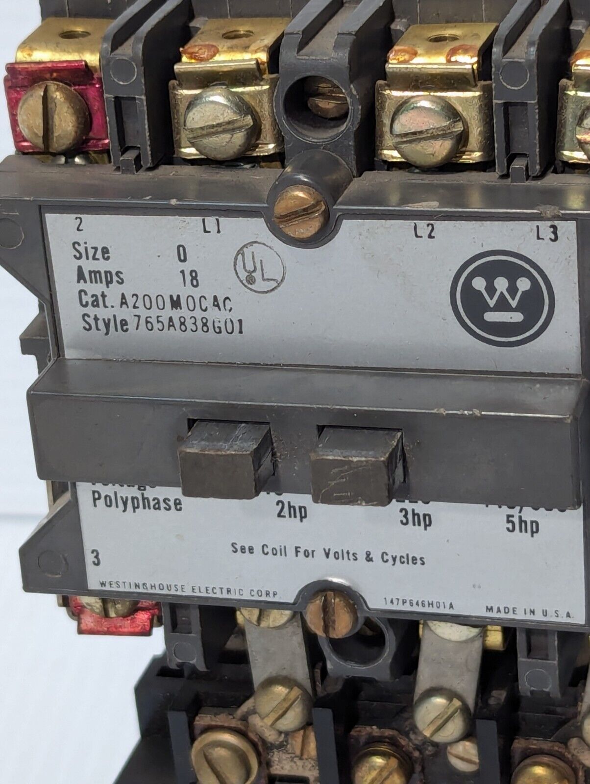 Westinghouse A200M0CAC Size 0 3-Pole Motor Starter - Free Shipping