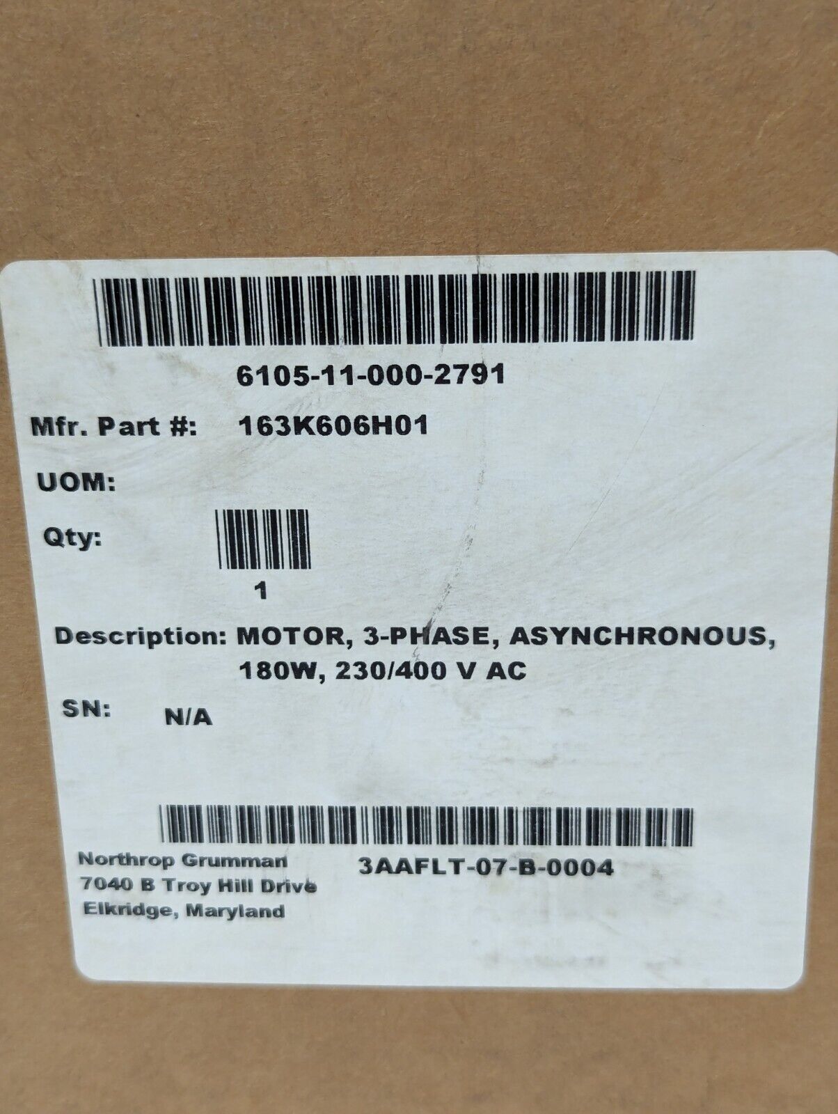 LENZE 13.750.65.1.3.0 3 PHASE ASYNCHRONOUS MOTOR 230V 022324516 - Free  Shipping