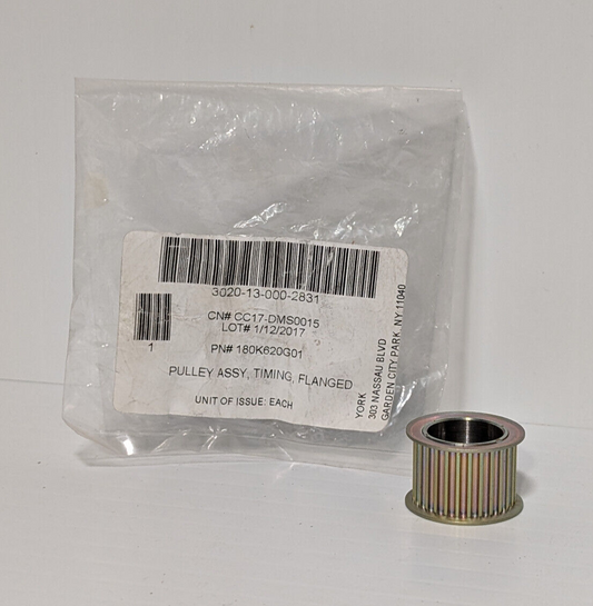 York 3020-13-000-2831 Pulley Assy, Timing Flanged, P/N# 180K620G01