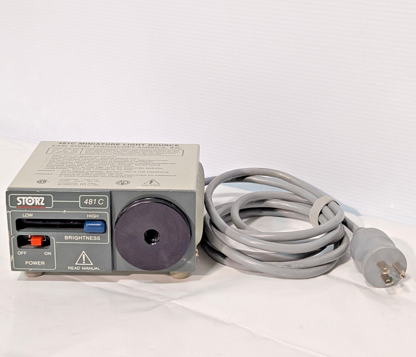 Storz 481C Miniature Lightsource, Endoscopy, 117 VAC, 50/60 Hz, Made in USA