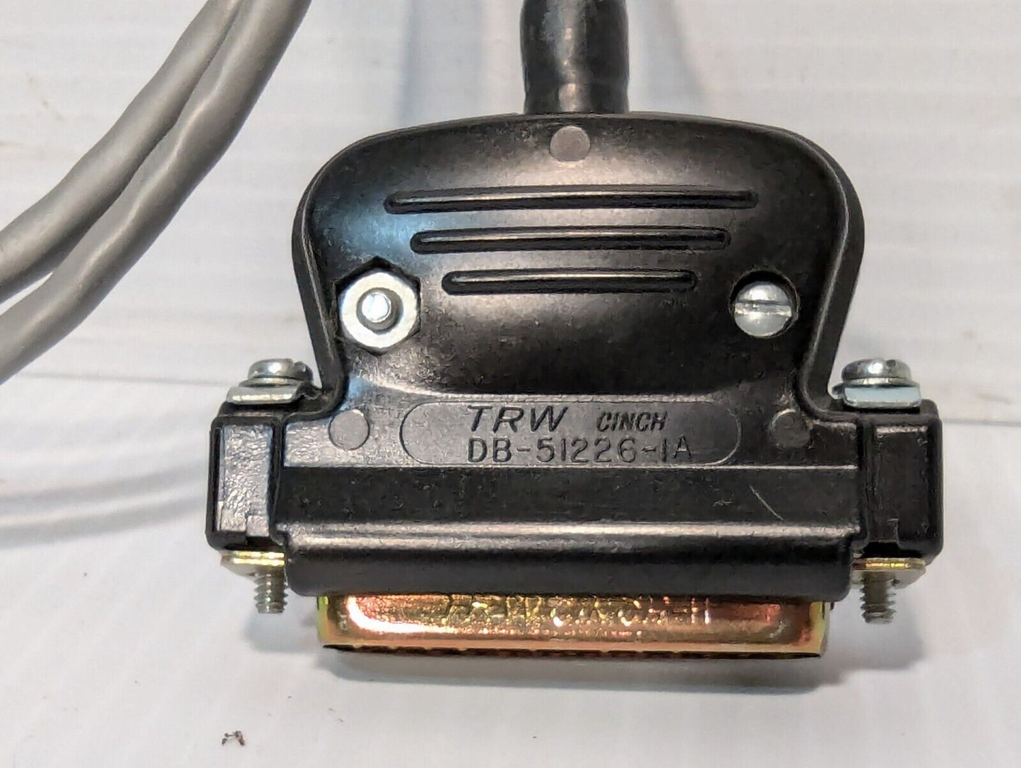 TRW Cinch DB-51226-IA Horizontal Grey Connector Cable, P/N 9449 - Free Shipping